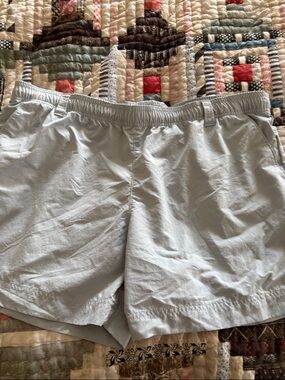 Columbia Light Gray Elastic Waist Swim Trunks
